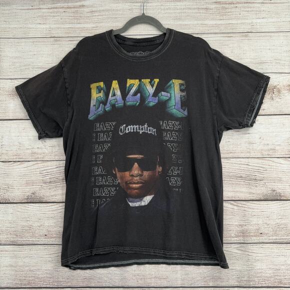 Ruthless Classics Eazy-E Distressed T-Shirt Mens Large Gray Gangster Rap - Picture 1 of 8